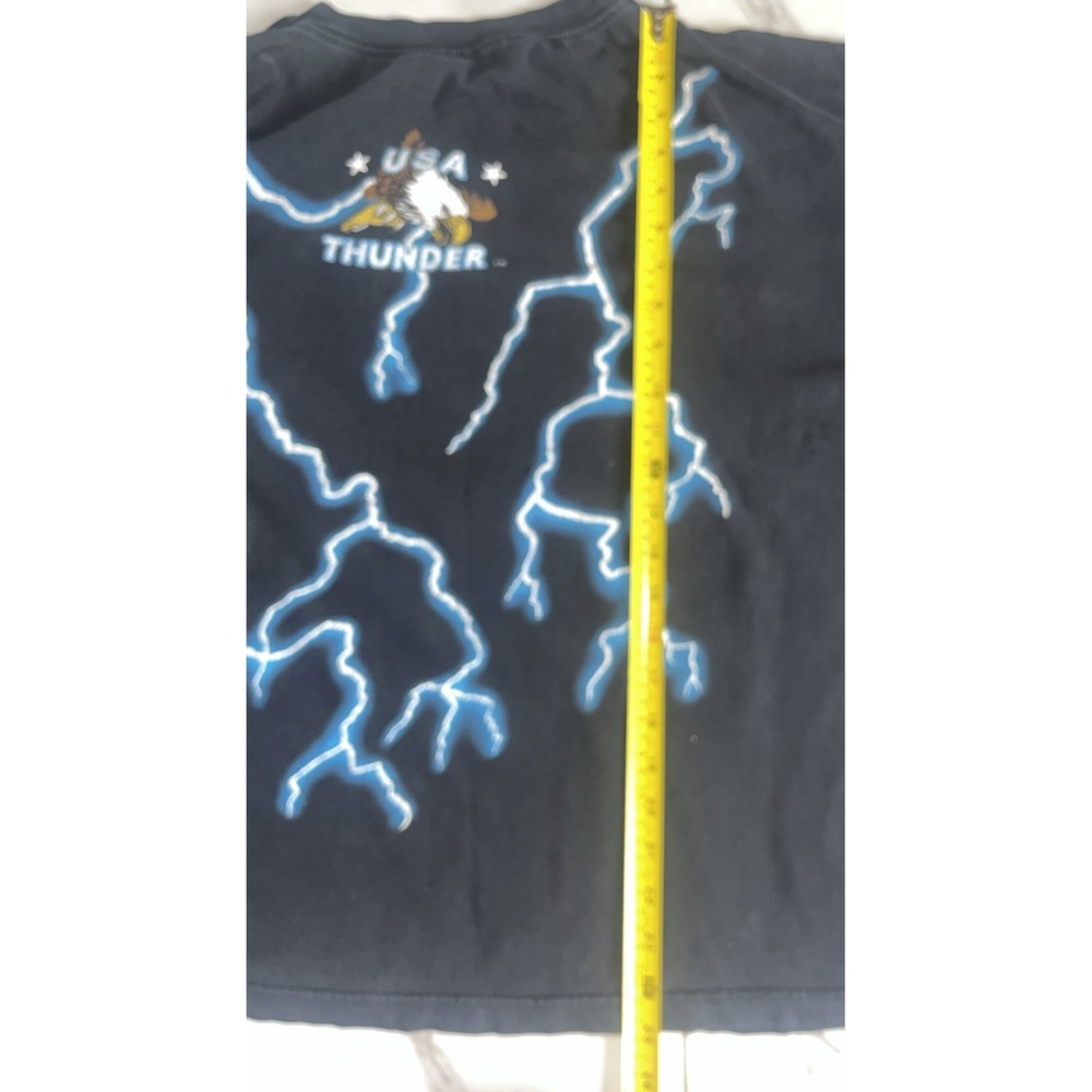 Vintage American Thunder Tiger Lightning Animal T-Shirt Men's XXL 90s Tee 2XL - Picture 8 of 12